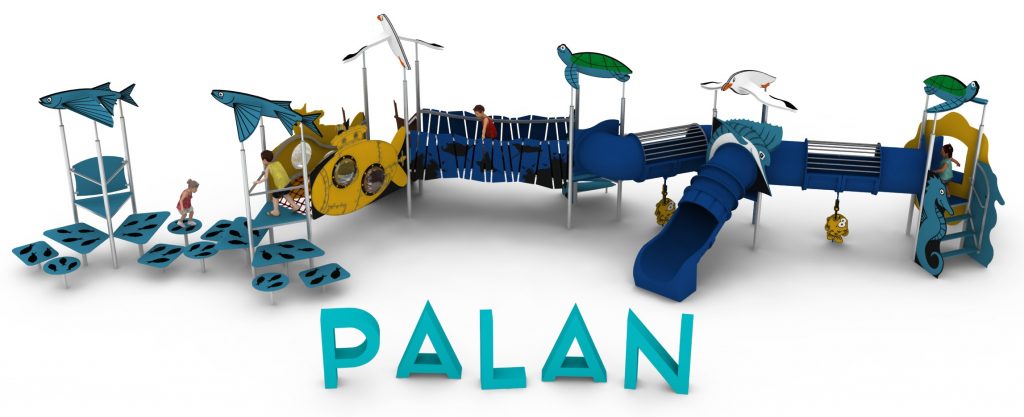 Structure de jeu en corde pour aire de jeux exterieure - PALAN