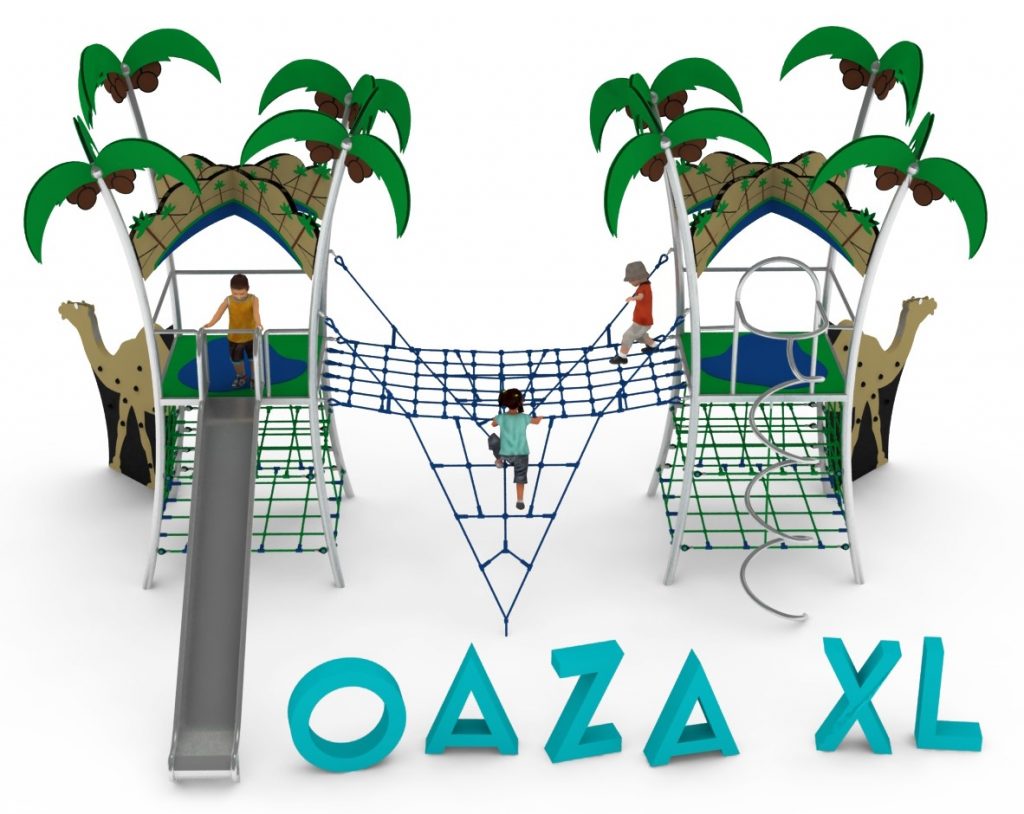 Structure de jeu en corde pour aire de jeux exterieure - OASIS-XL