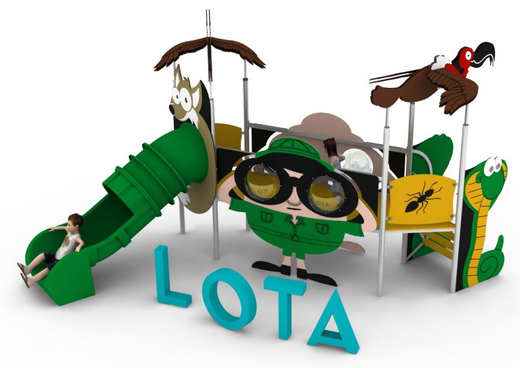 Structure de jeu en corde pour aire de jeux exterieure - LOTA