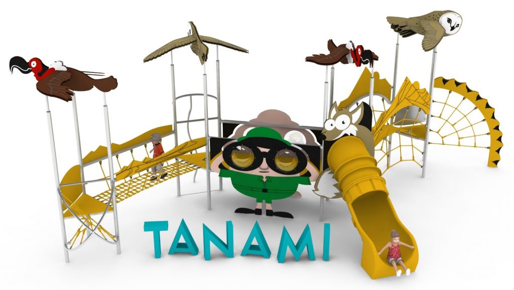 Structure de jeu en corde pour aire de jeux exterieure - TANAMI