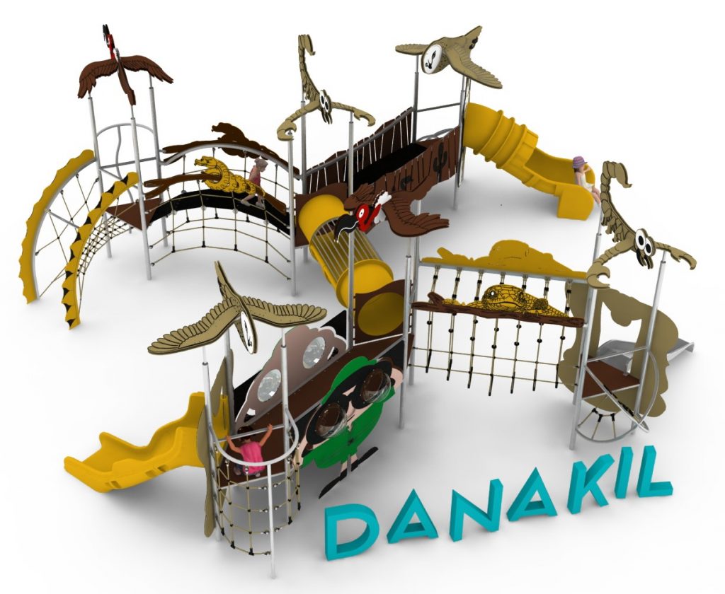 Structure de jeu en corde pour aire de jeux exterieure - DANAKIL