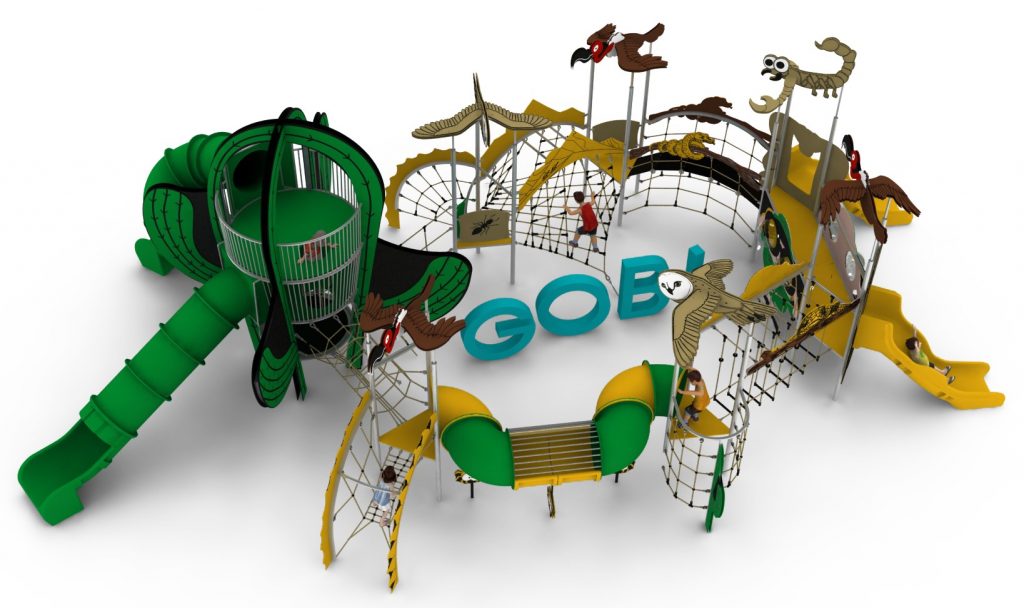 Structure de jeu en corde pour aire de jeux exterieure - GOBI