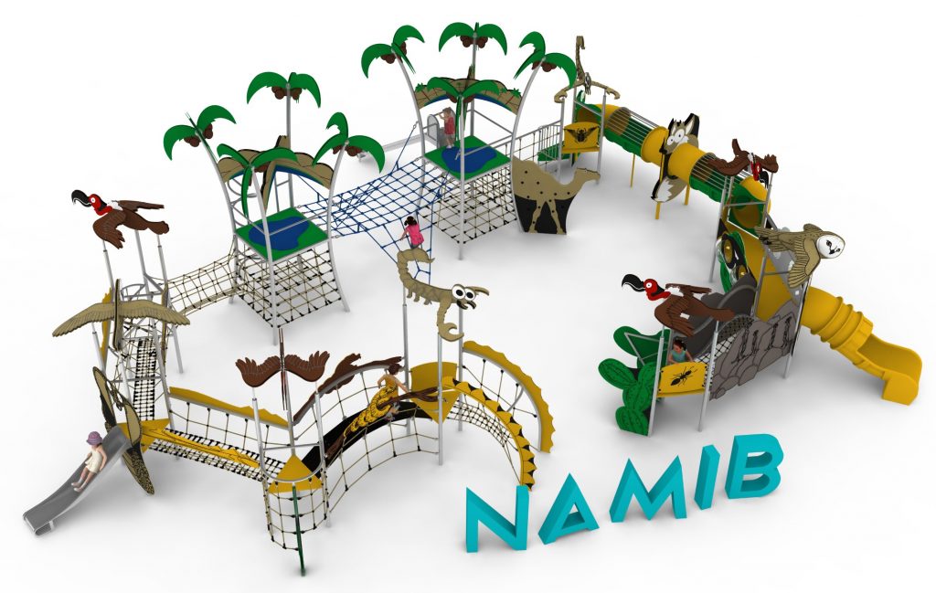 Structure de jeu en corde pour aire de jeux exterieure - NAMIB