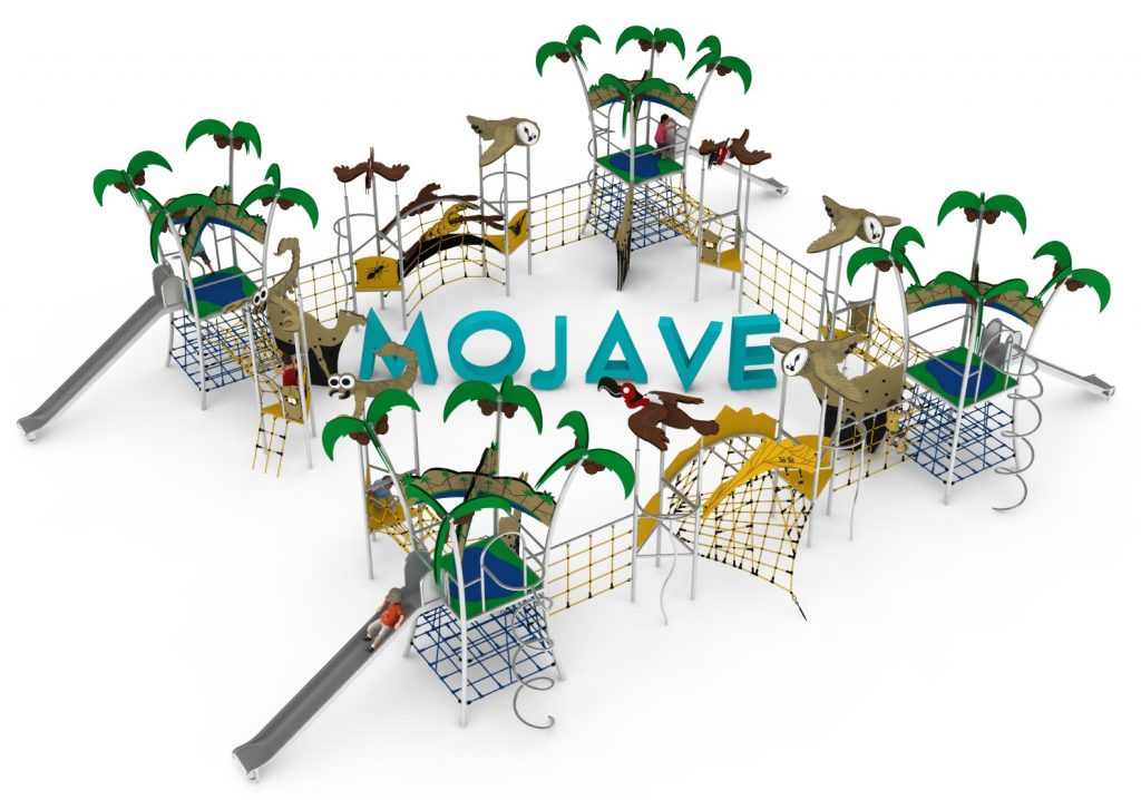Structure de jeu en corde pour aire de jeux exterieure - MOJAVE