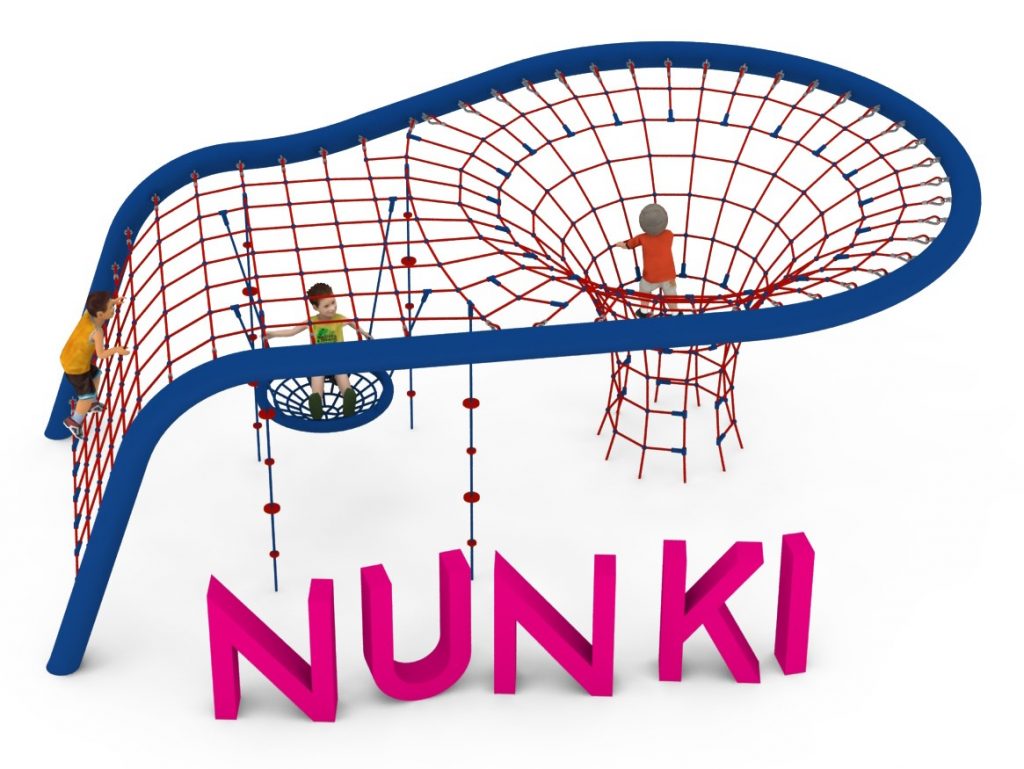 structure tubulaire de jeu nunki pour aire de jeux exterieure