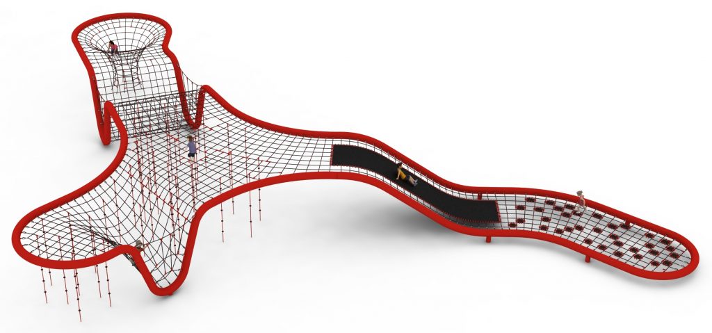 structure tubulaire de jeu tiaki pour aire de jeux exterieure