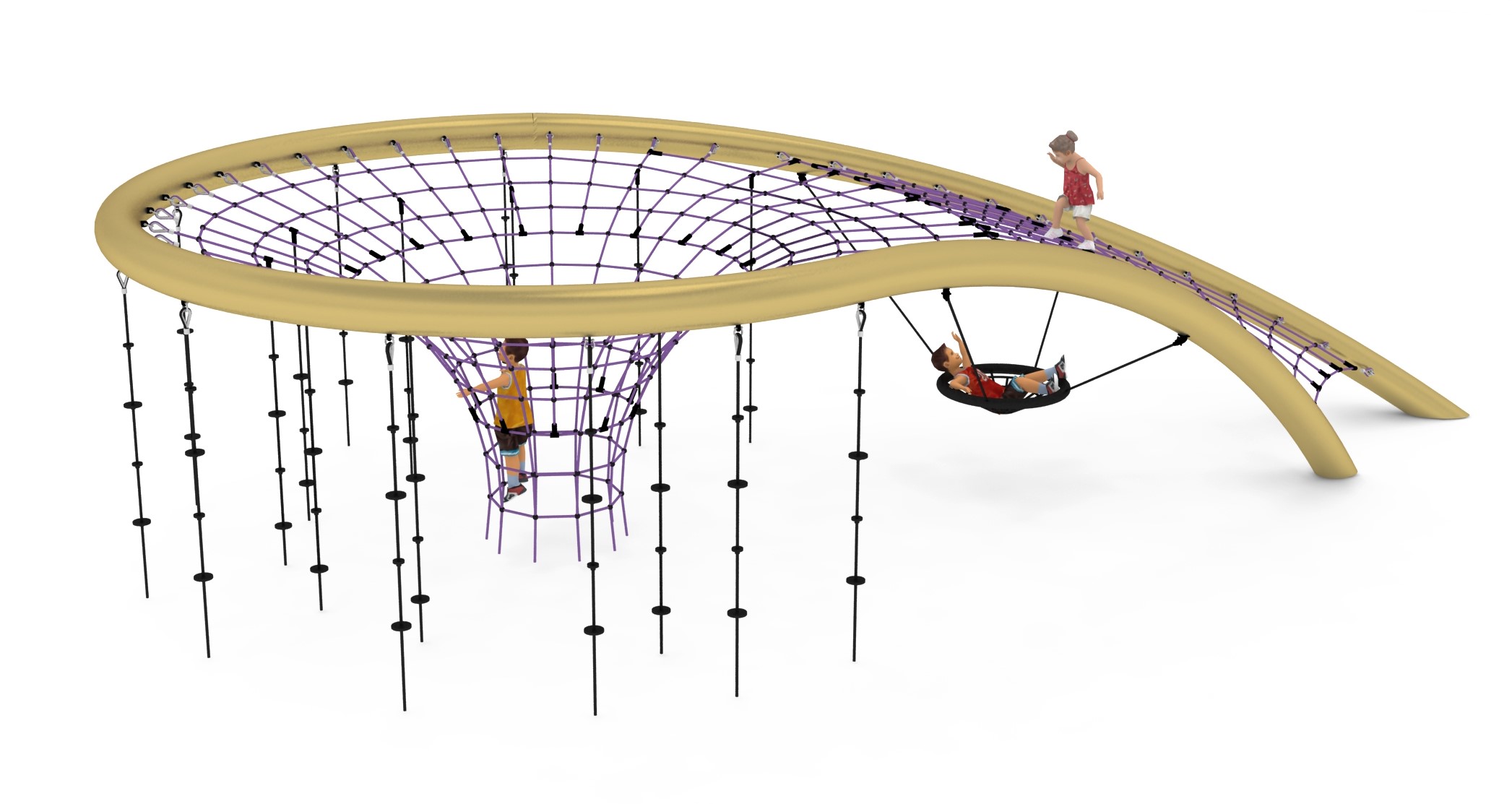 structure tubulaire de jeu zosma pour aire de jeux exterieure