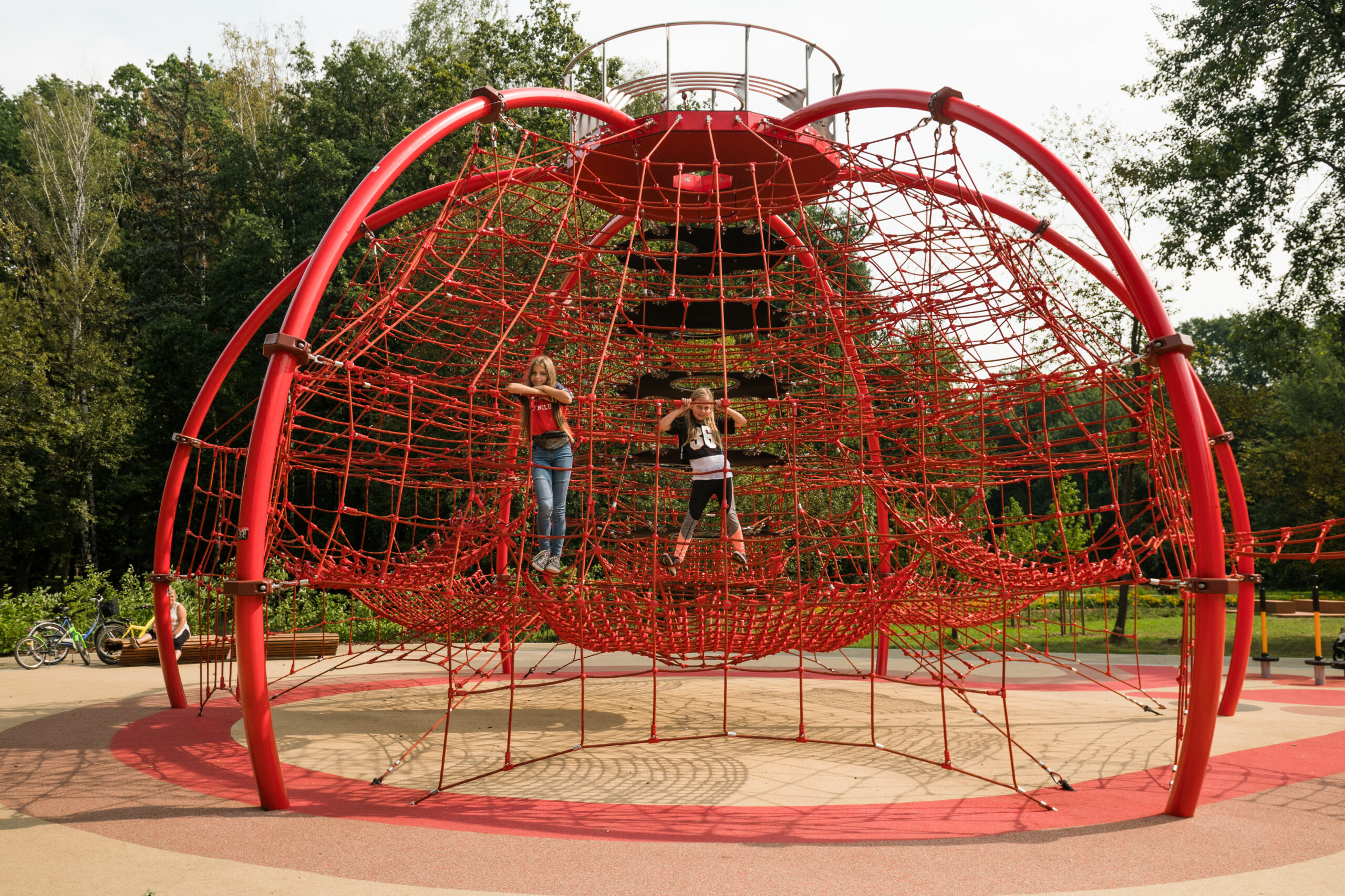 ivo tour de cordes avec plateforme sommitale installation