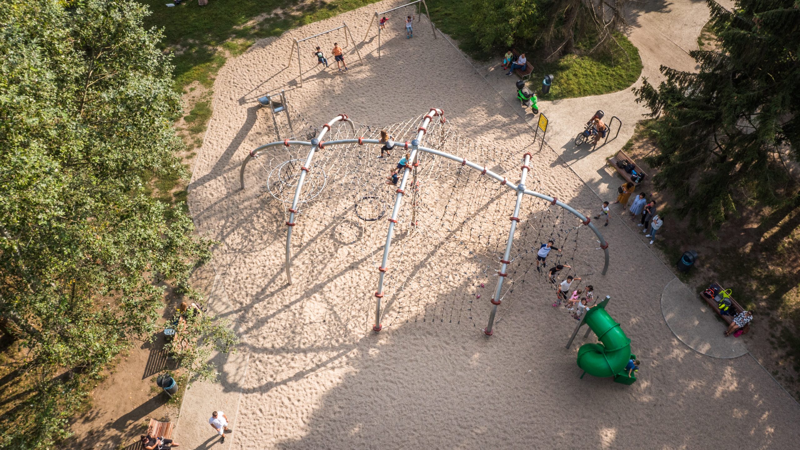 parcours aventure en corde pour aire de jeux