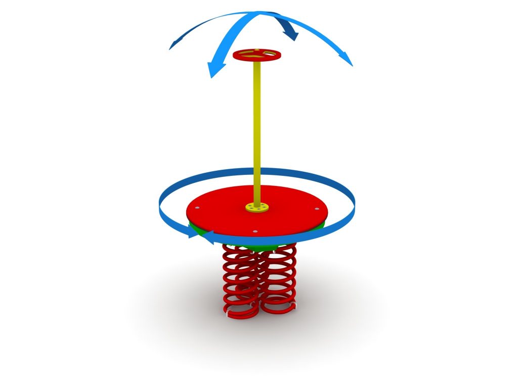 carrousel rotatif rocket pour aire de jeux