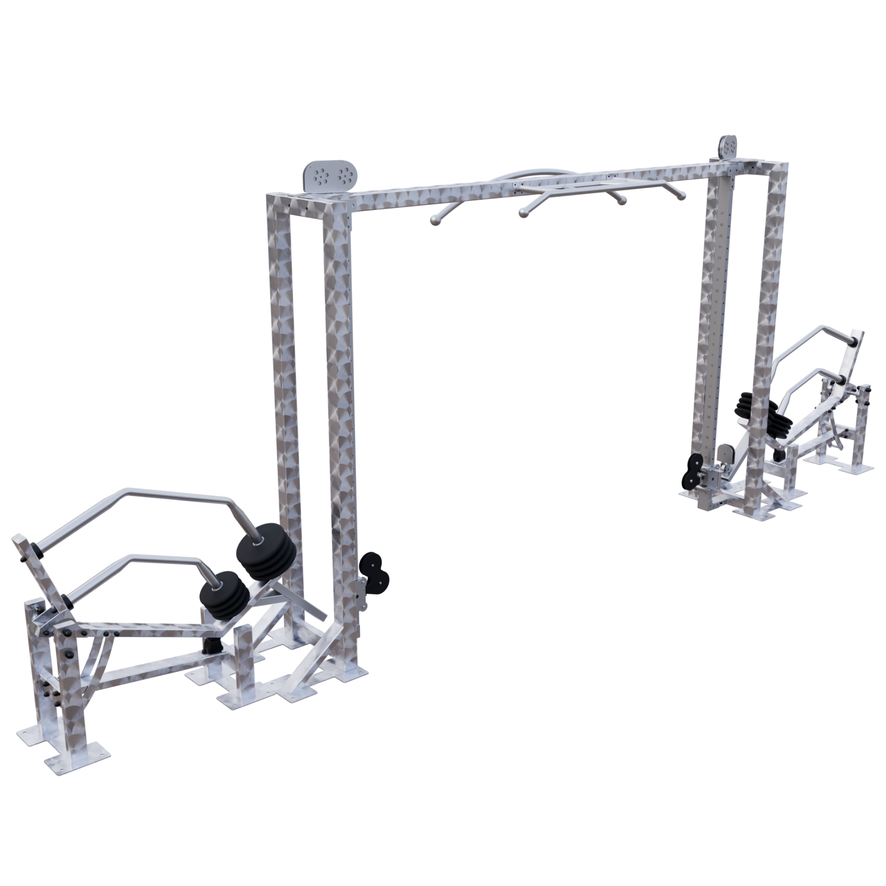 Appareil de musculation inox Cable Crossover outdoor