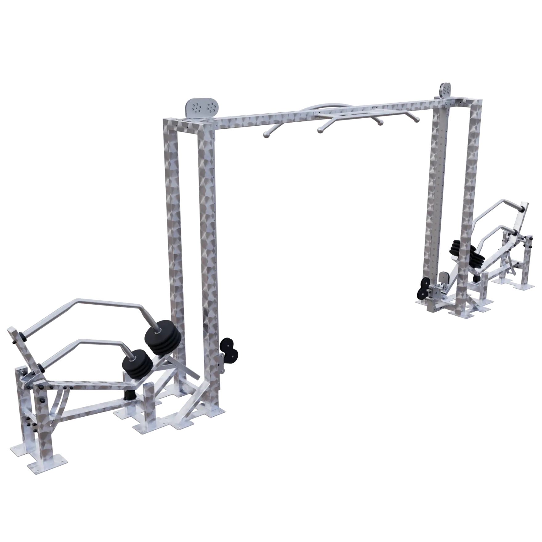 Appareil de musculation inox Cable Crossover outdoor