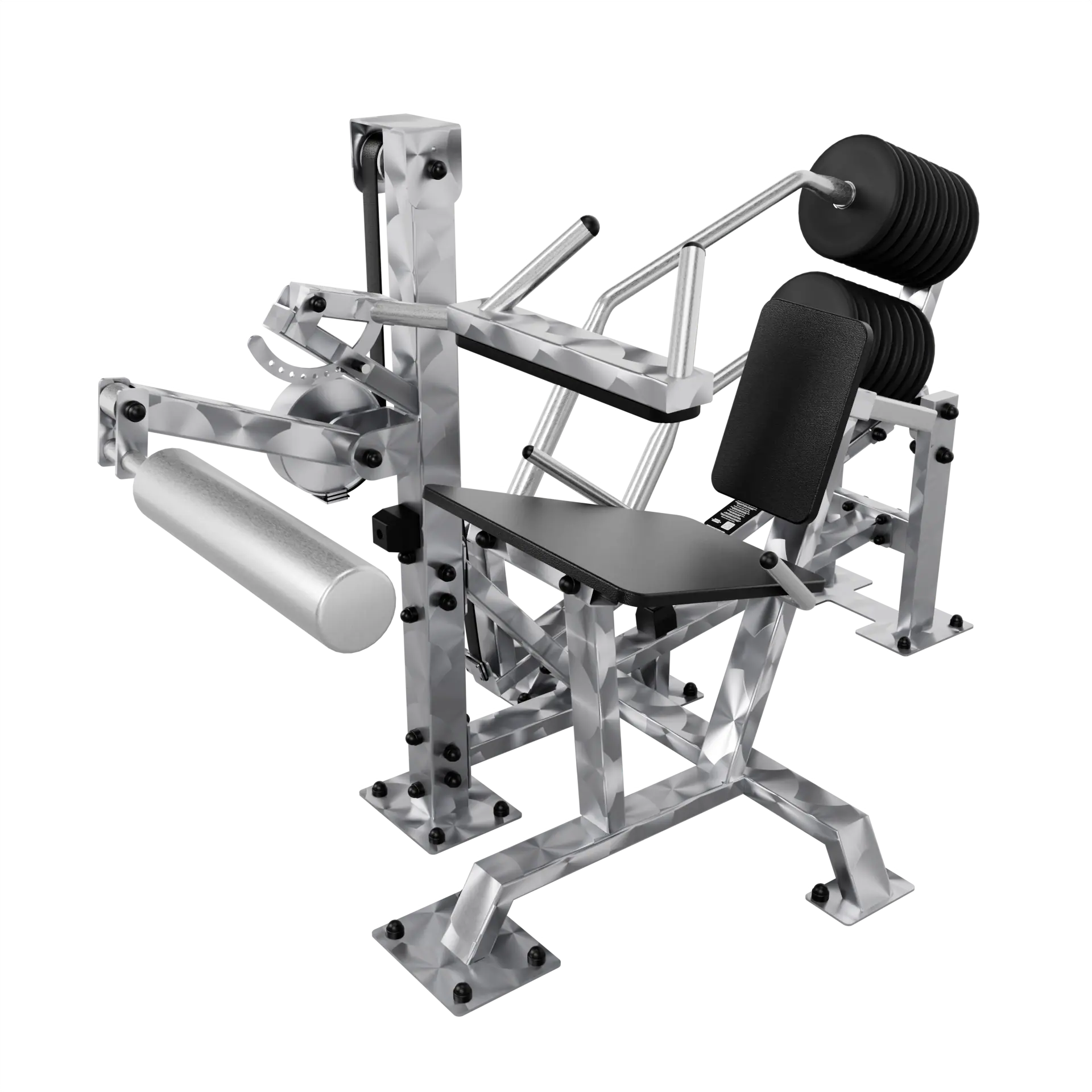 Appareil de musculation inox Leg Curl allongé outdoor