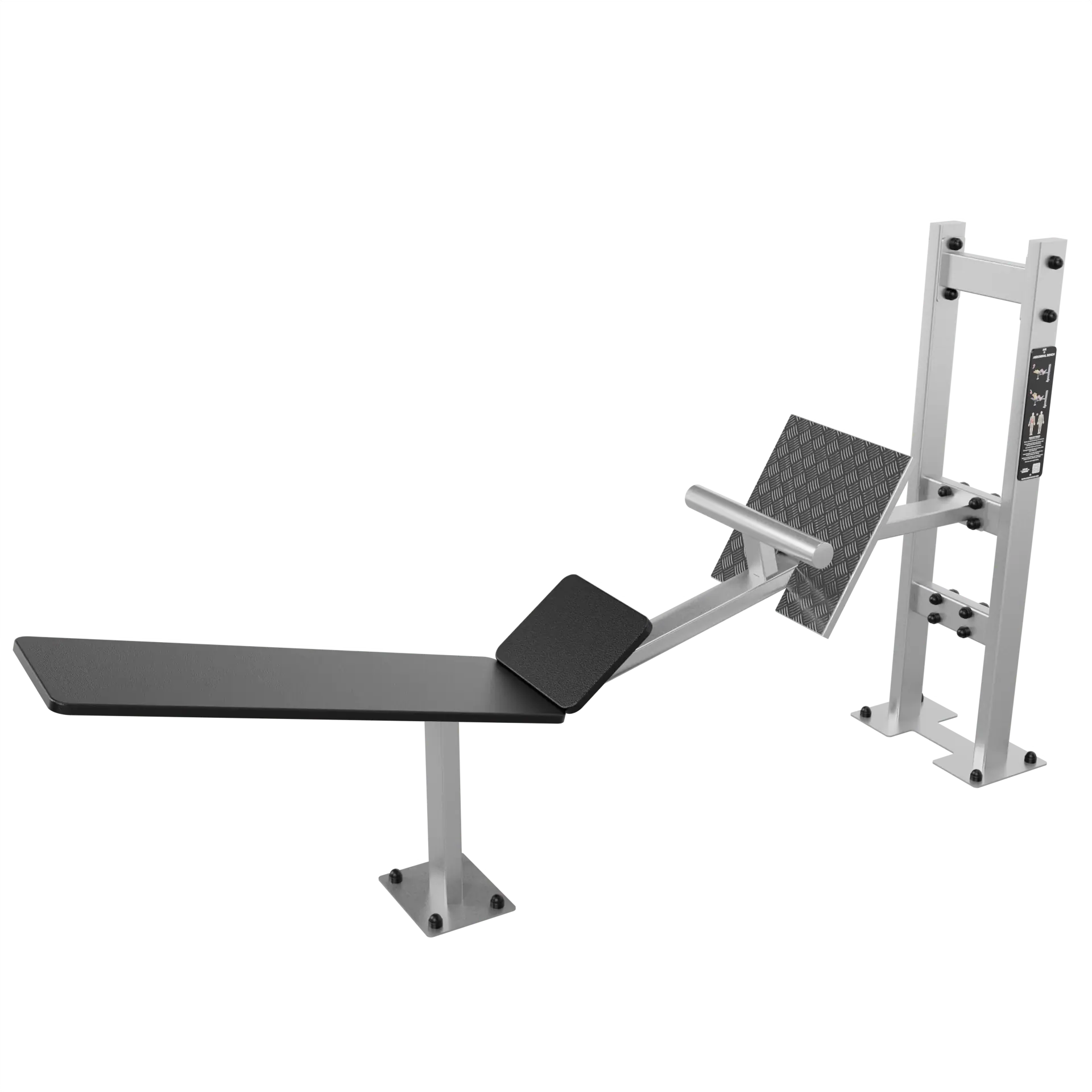 Banc à abdominaux extérieur inox – vue 2