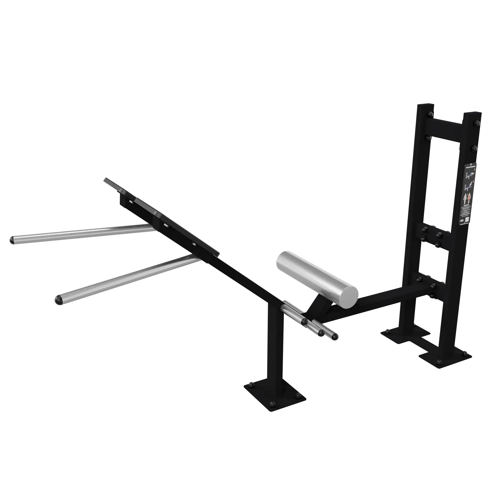 Banc à lombaires extérieur inox – vue 2