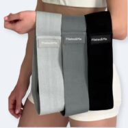 Lot de trois bandes élastiques Pilates en tissu, vue 1