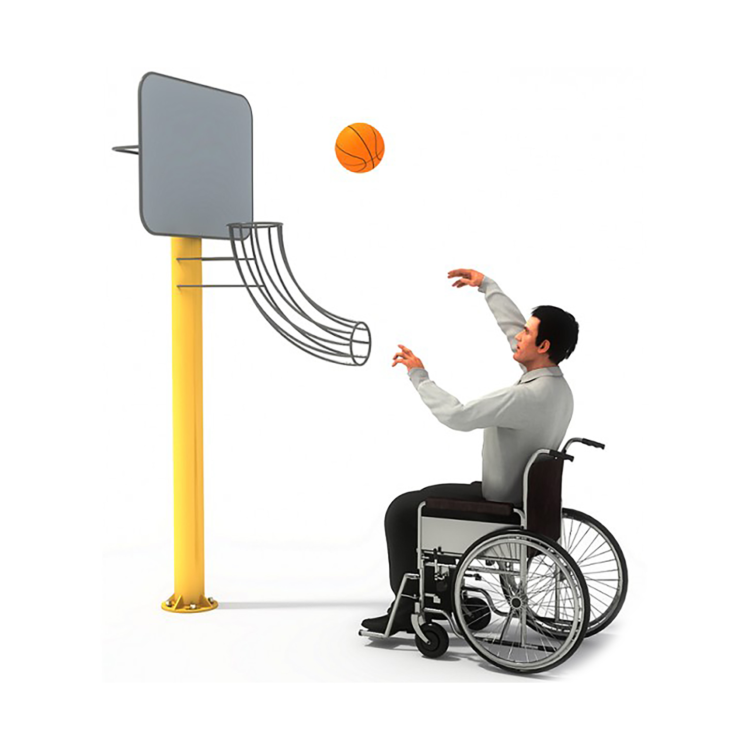 TRAINER Panier de Basket pour PMR - appareil de fitness exterieur PMR