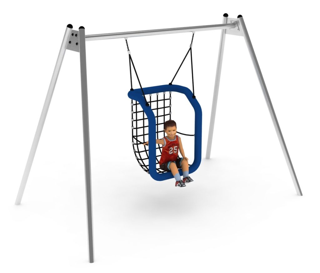 balancoire inclusive pour aire de jeux exterieure