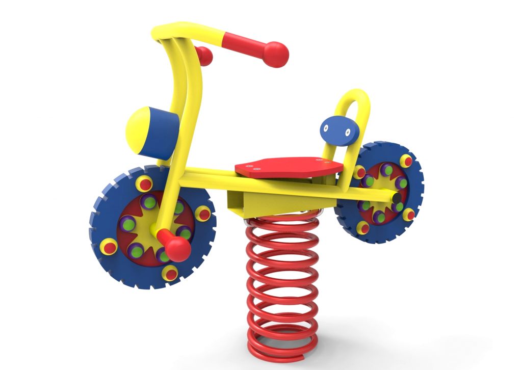 bascule à ressort pour aire de jeux, modèle bmx