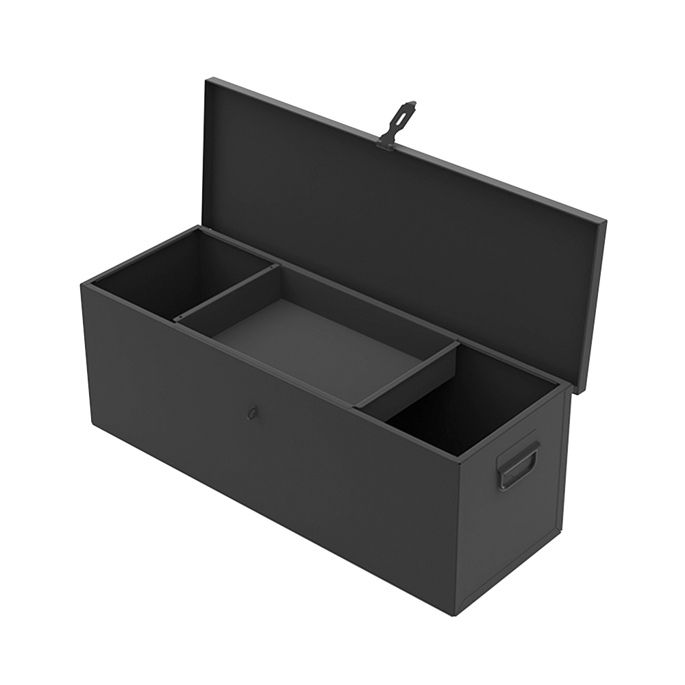 Coffre de rangement métallique avec plateau 1000 x 350 x 350 mm – 120 L (CR1035B)