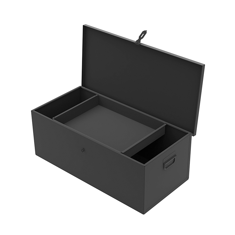 Coffre de rangement métallique avec plateau 1000 x 480 x 365 mm – 175 L (CR1000B)