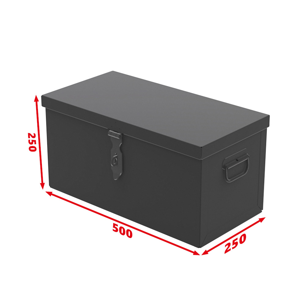 Coffre de rangement métallique 500 x 250 x 250 mm – 30 L (CR500)