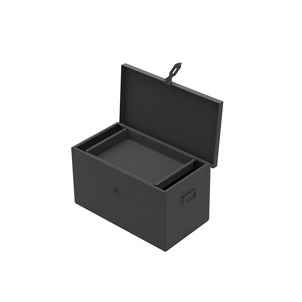 Coffre de rangement métallique avec plateau 550 x 300 x 300 mm – 50 L (CR550B)