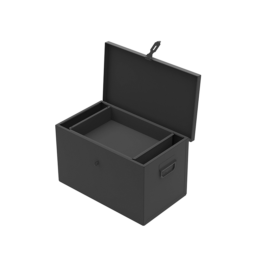 Coffre de rangement métallique avec plateau 600 x 350 x 350 mm – 70 L (CR600B)