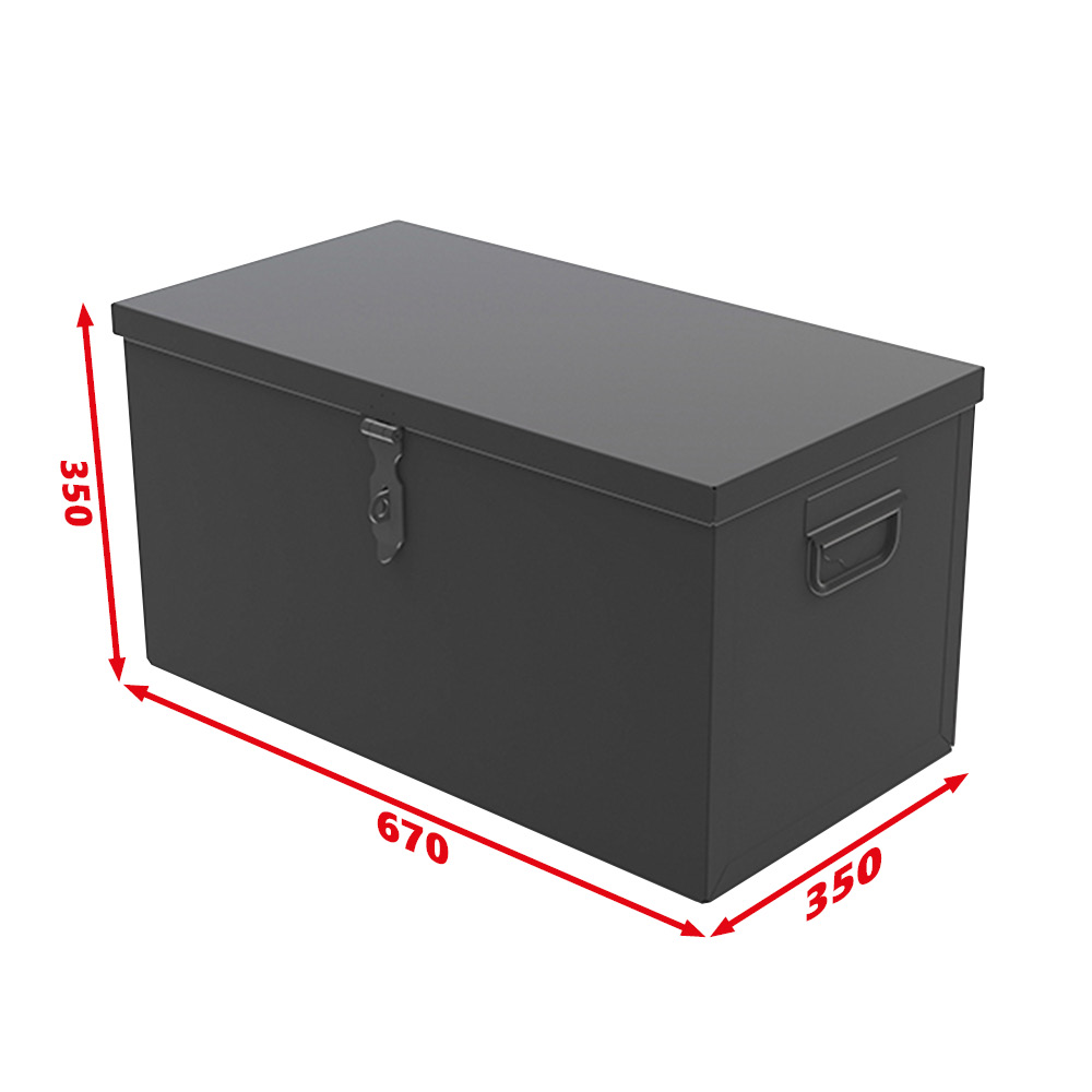 Coffre de rangement métallique 670 x 350 x 350 mm – 80 L (CR670)