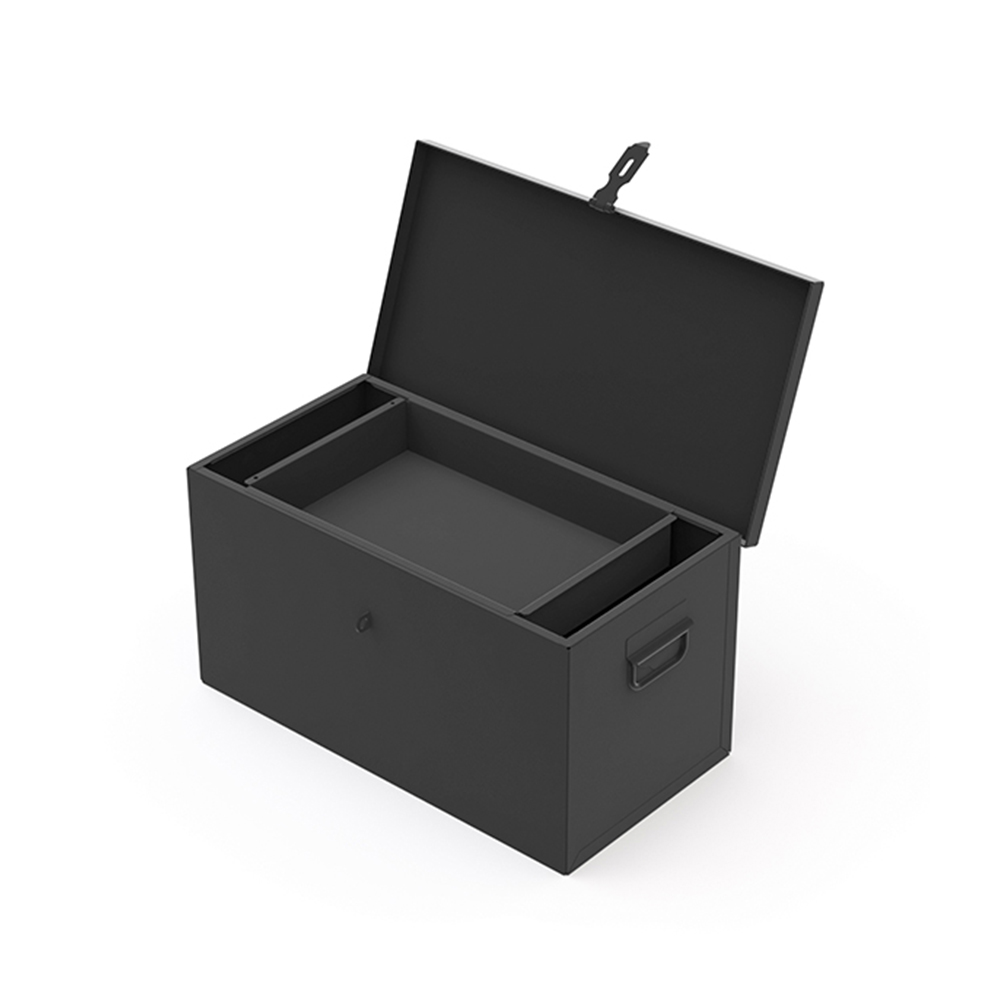 Coffre de rangement métallique avec plateau 670 x 350 x 350 mm – 80 L (CR670B)