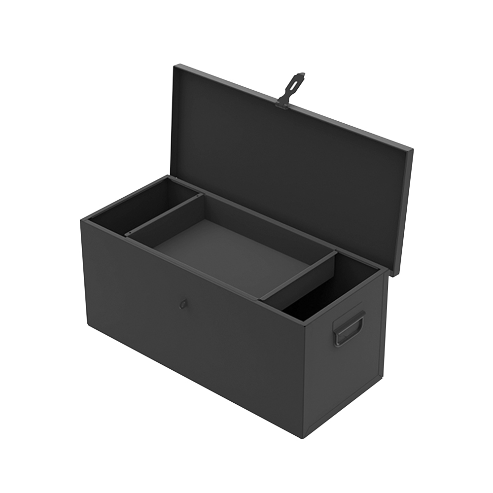 Coffre de rangement métallique avec plateau 800 x 350 x 350 mm – 100 L (CR800B)