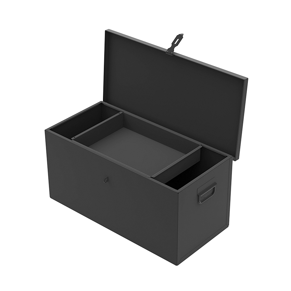 Coffre de rangement métallique avec plateau 800 x 380 x 380 mm – 115 L (CR820B)