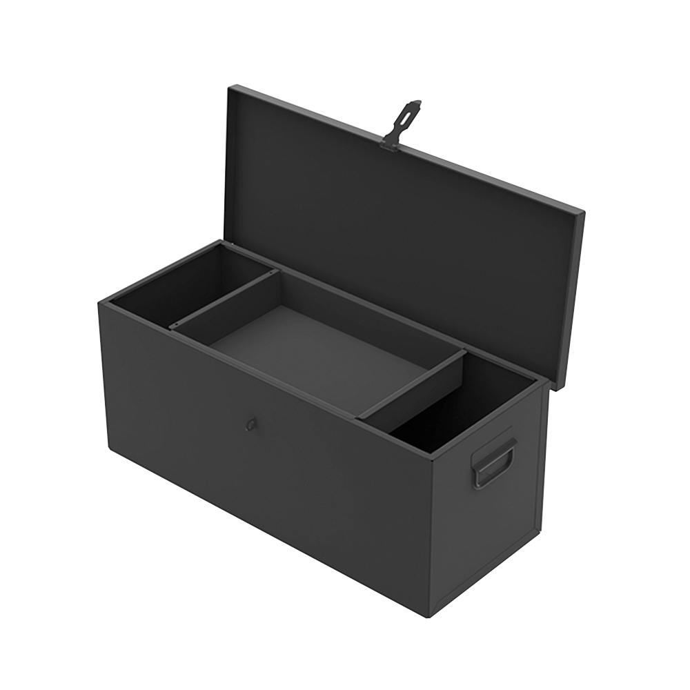 Coffre de rangement métallique avec plateau 850 x 350 x 350 mm – 105 L (CR850B)