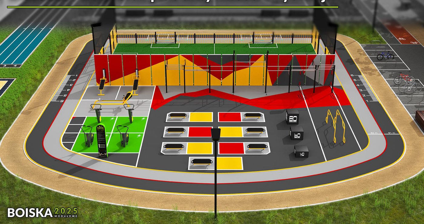 Complexe terrain Standard et basket 3×3 — 36,5 × 15,8 m - vue 3