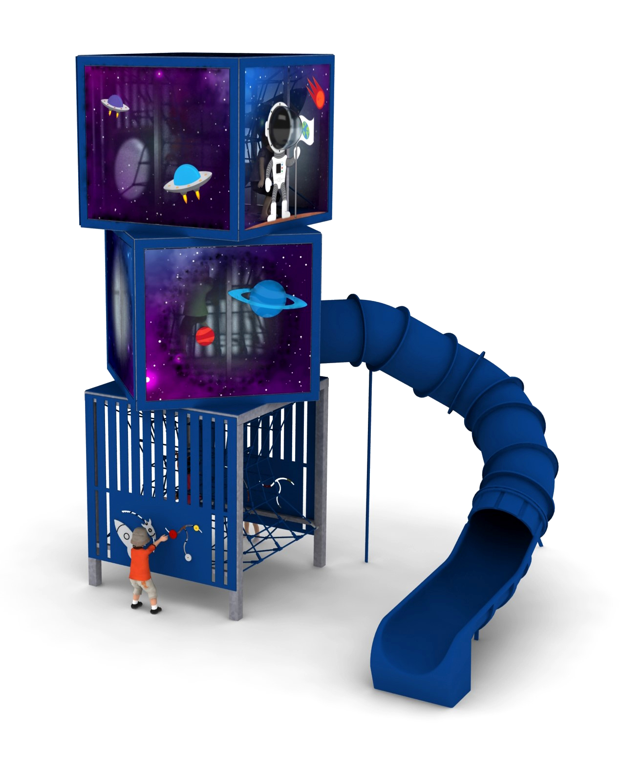 tour de jeu cubes3 cosmos pour aire de jeux
