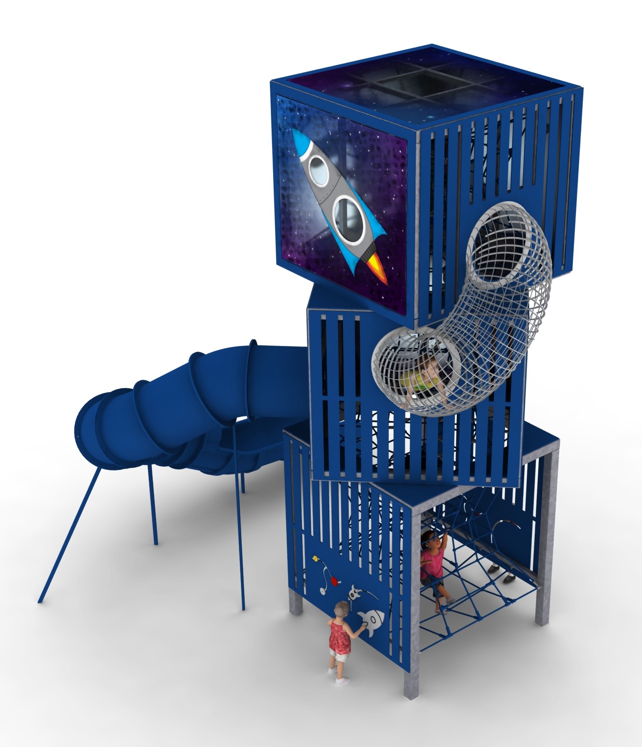 tour de jeu cubes3 cosmos pour aire de jeux