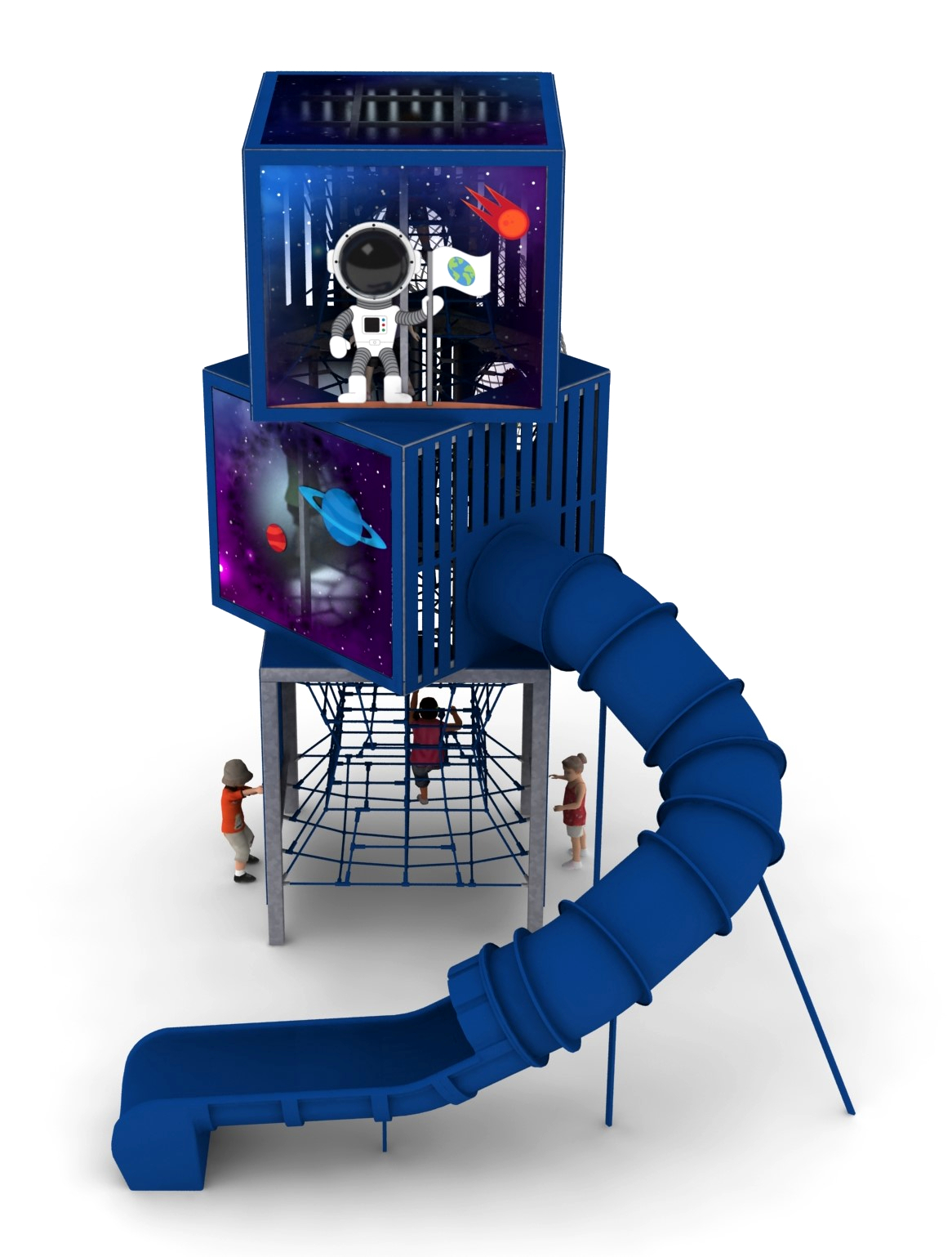 tour de jeu cubes3 cosmos pour aire de jeux