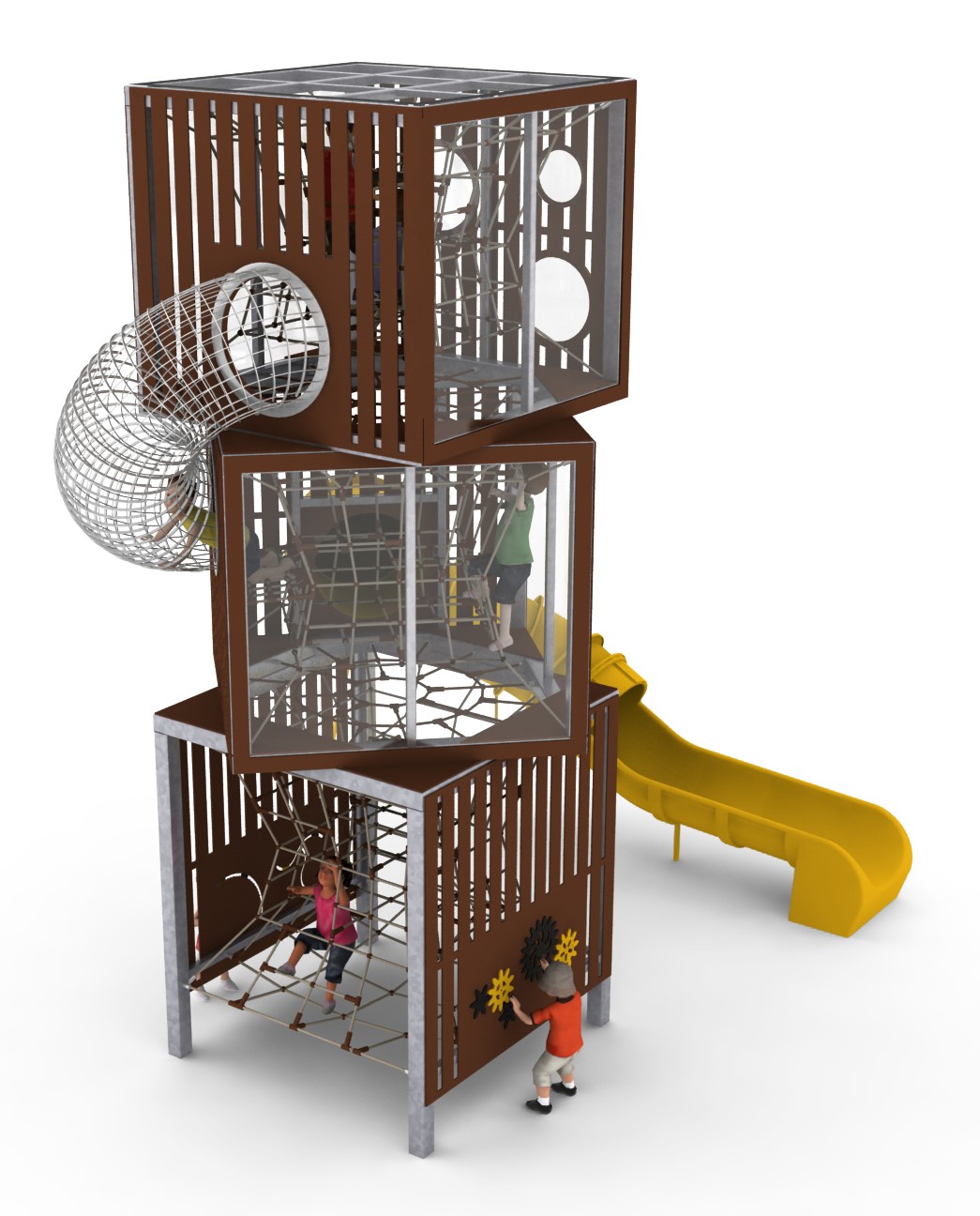 tour de jeu cubes3 standard pour aire de jeux