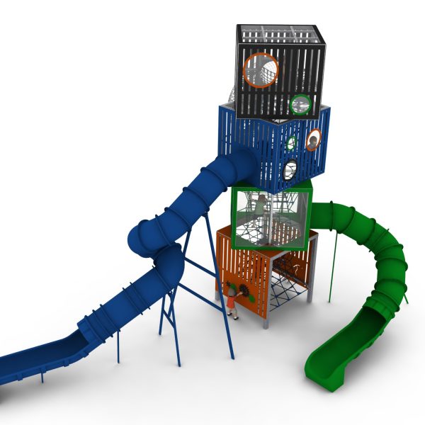 tour de jeu cubes4 standard pour aire de jeux