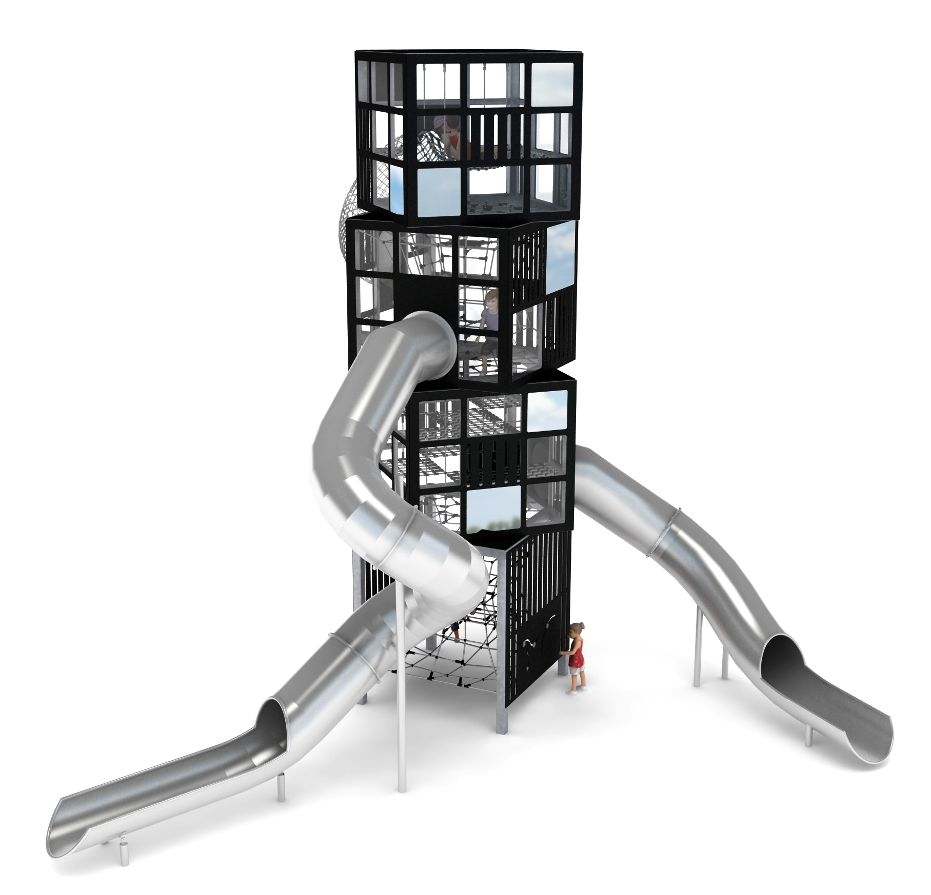 tour de jeu cubes4 city pour aire de jeux