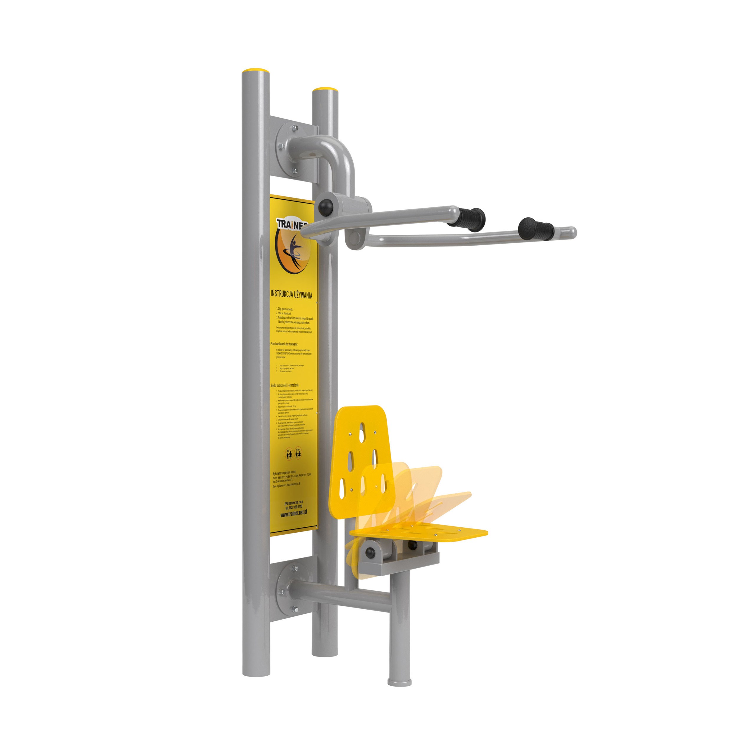 TRAINER Porteur Valides et Handicapees Steel4Fit - appareil de fitness exterieur