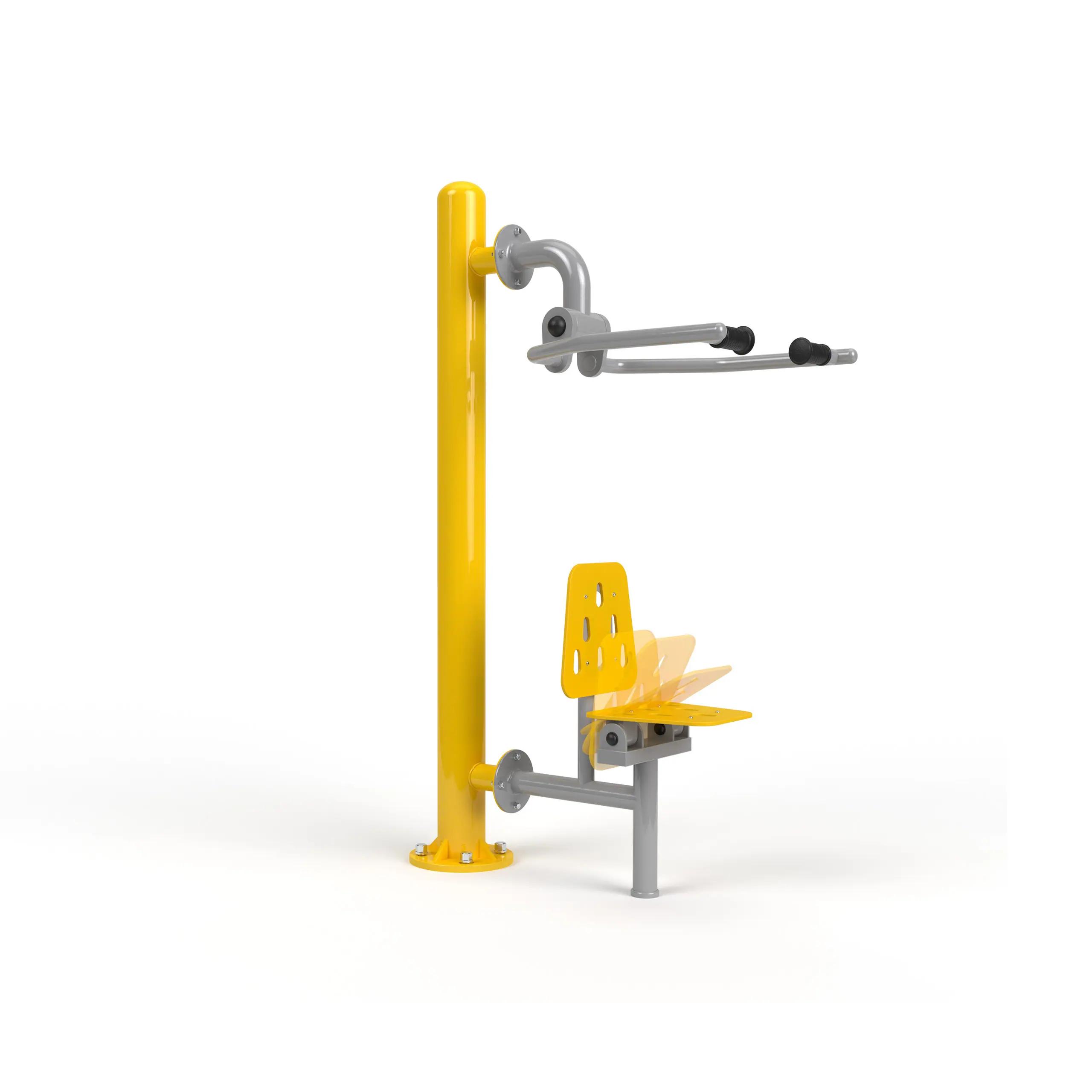 Gimnasio exterior accesible para personas con movilidad reducida