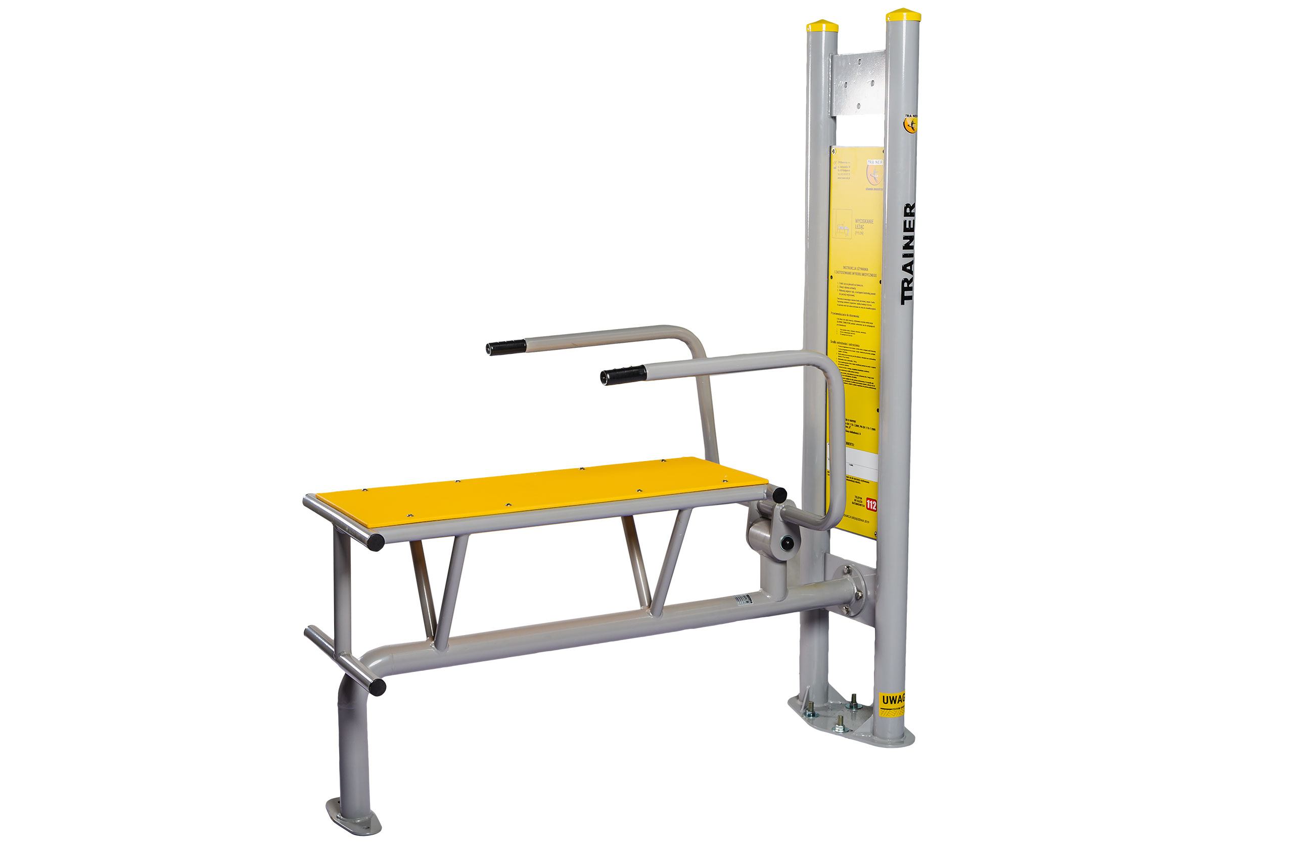 TRAINER Banc Plat Presse a Pectoraux Steel4Fit - appareil de fitness exterieur