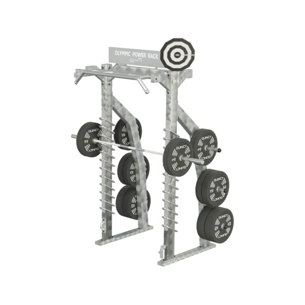 Demi power rack olympique extérieur inox