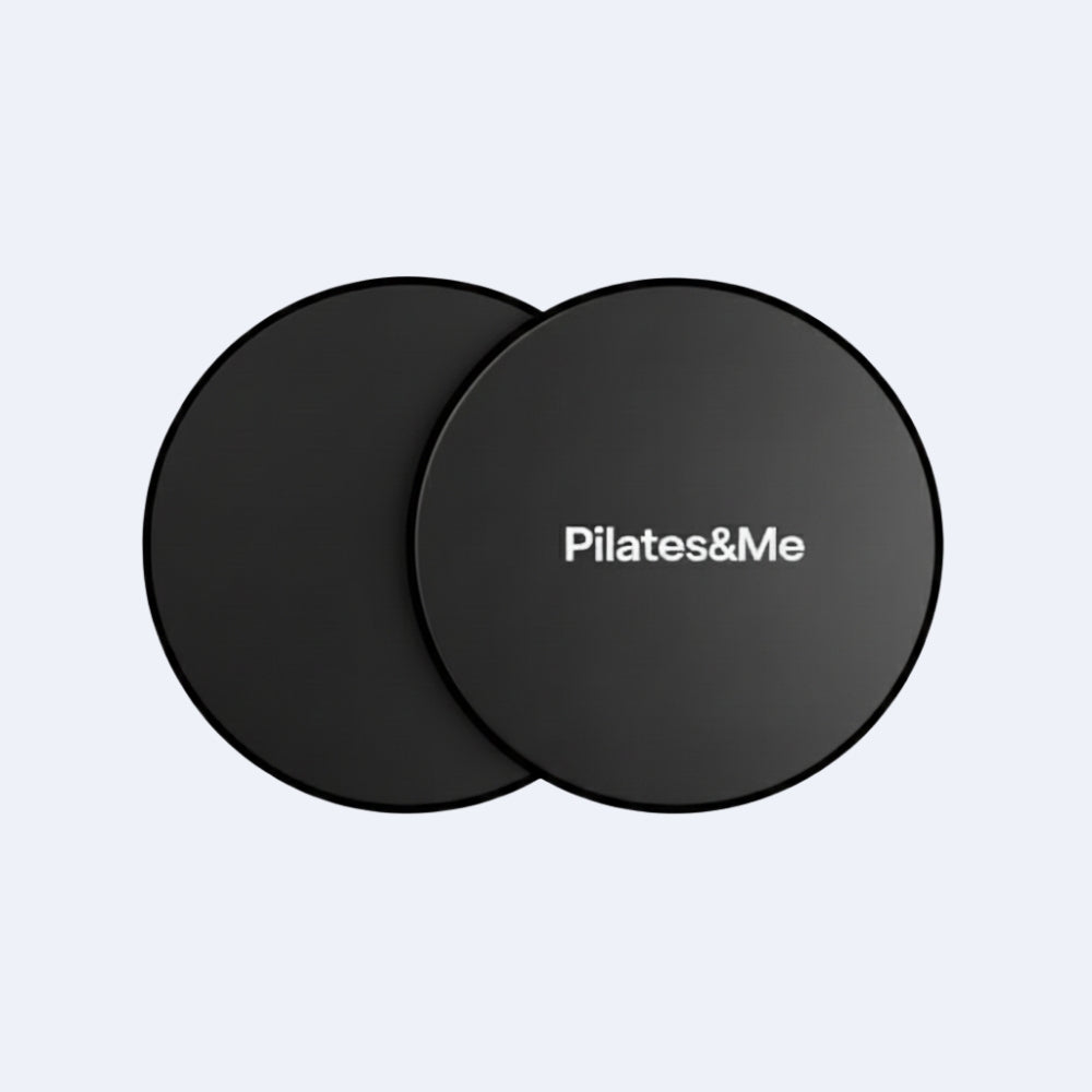 Paire de disques sliders Pilates double face, vue 1