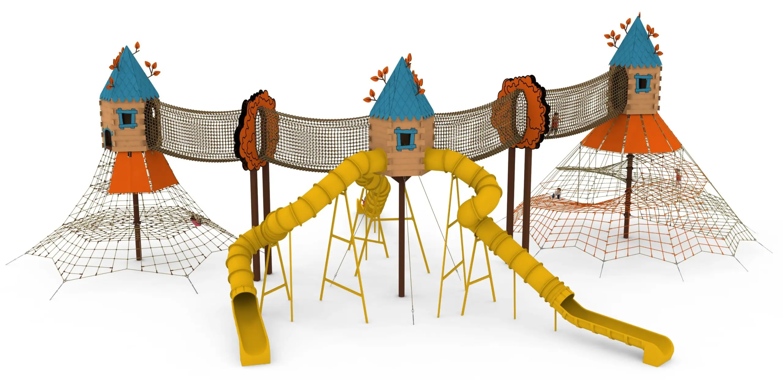 Baba Jaga 3 - Five-Module Treehouse Trail with Twin Pyramids