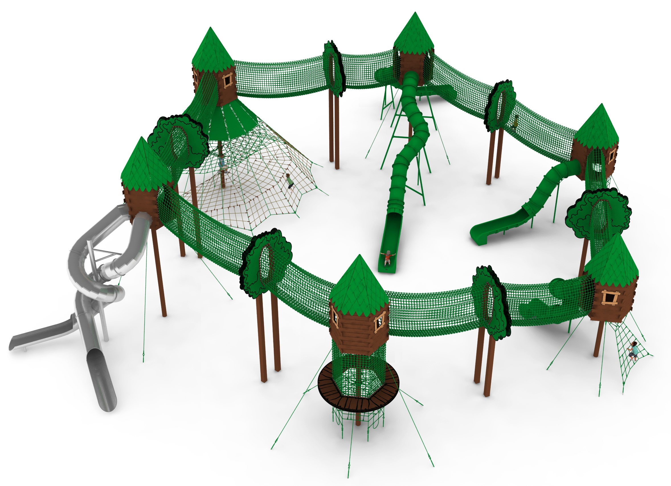cabane perchee pour aire de jeux drzewa 3 vue ensemble
