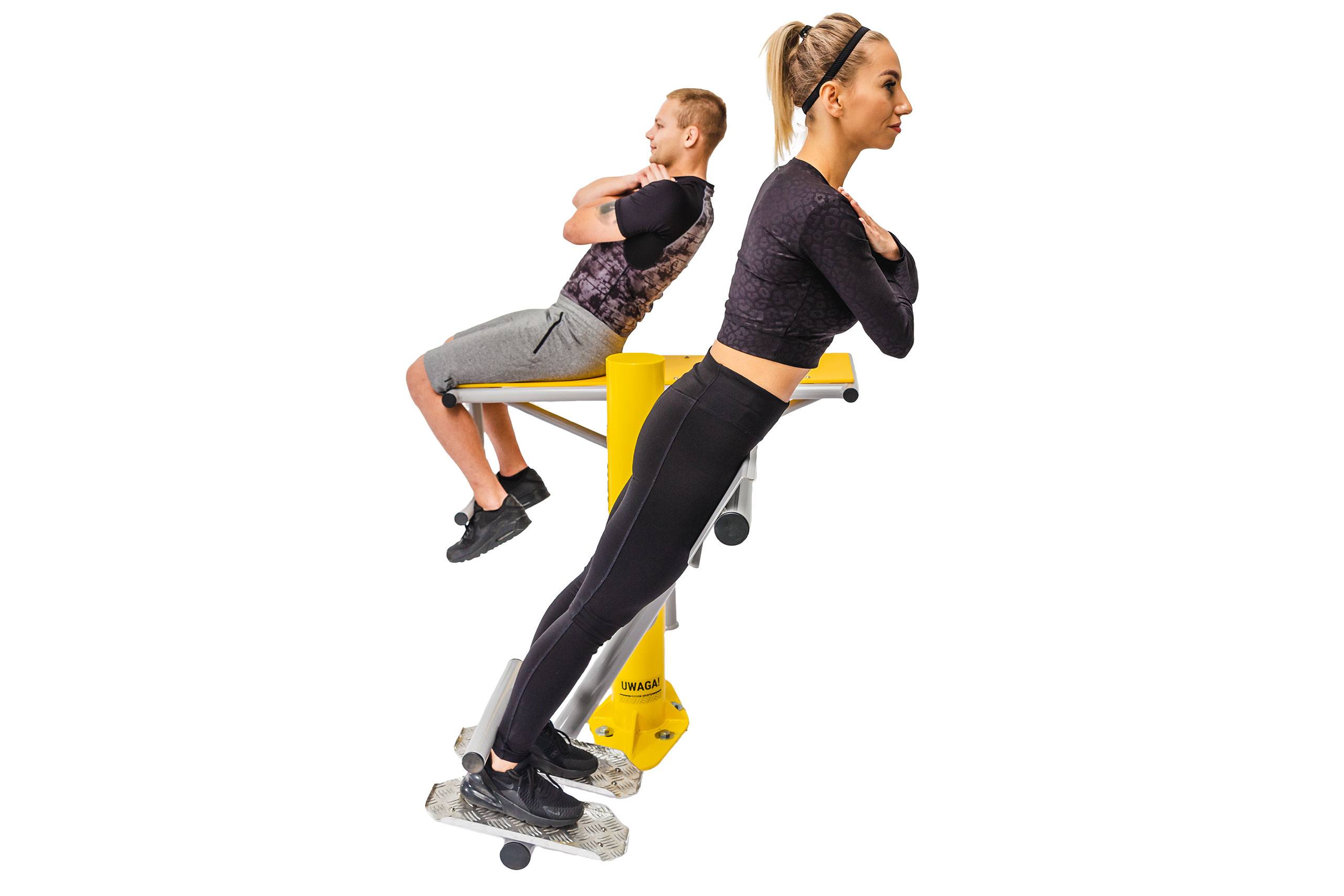 TRAINER Banc Training et Banc Lombaire - appareil de fitness exterieur
