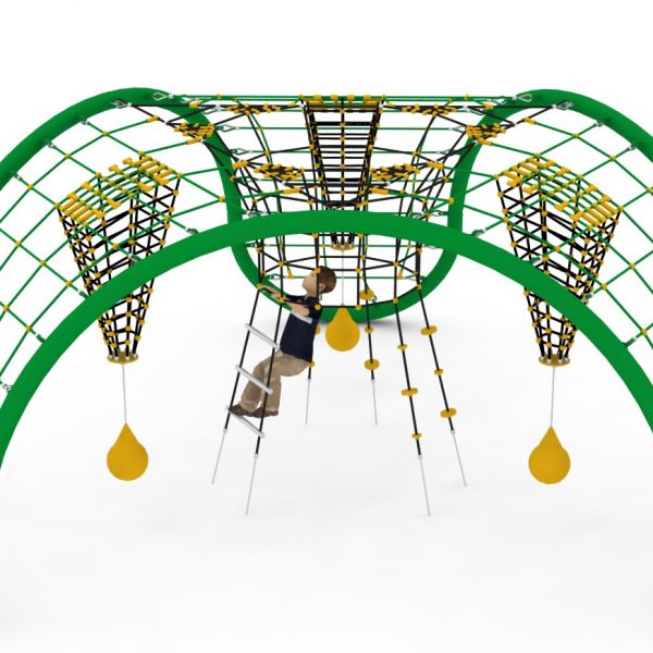 structure tubulaire de jeu evolo pour aire de jeux exterieure