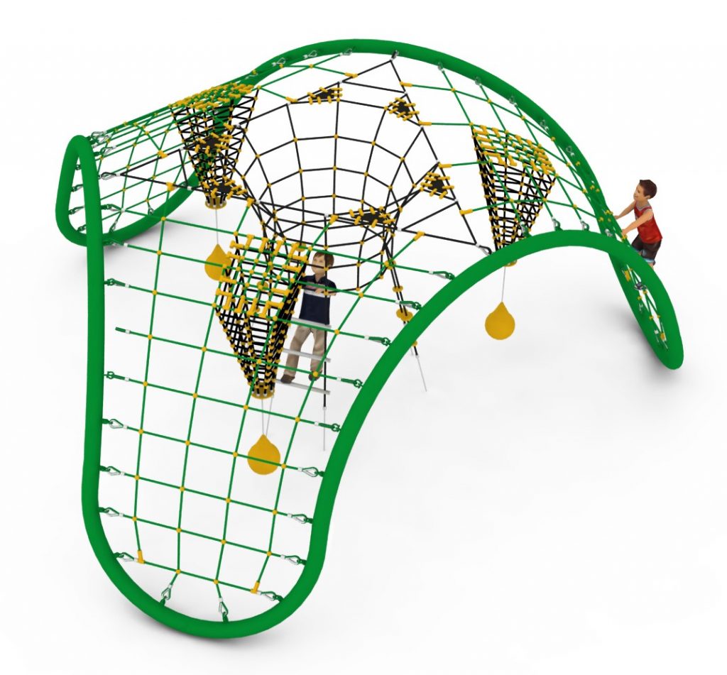 structure tubulaire de jeu evolo pour aire de jeux exterieure